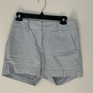 Sandro Blue and White Striped Women Shorts
